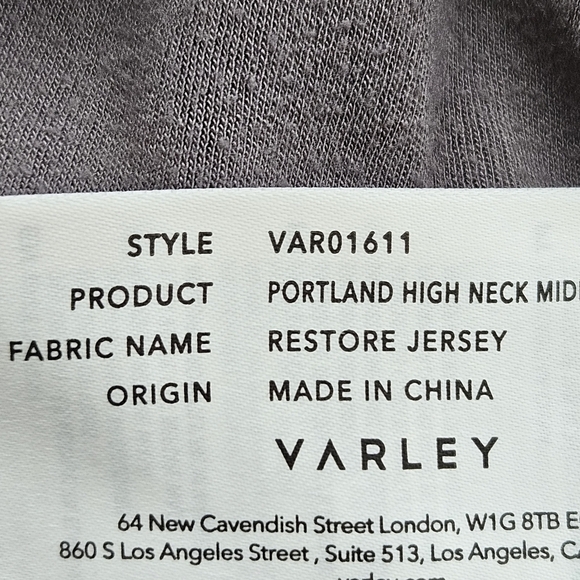 Varley Portland High Neck Midlayer Sweater Size Small Taupe - Picture 10 of 12